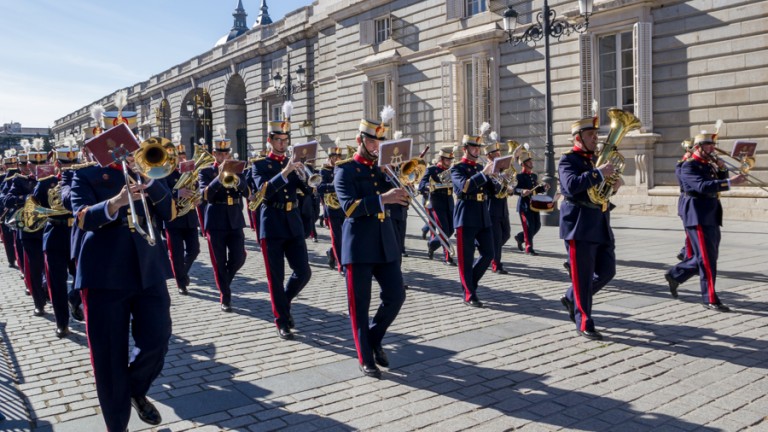 Changing of the Guard at the Royal Palace in Madrid