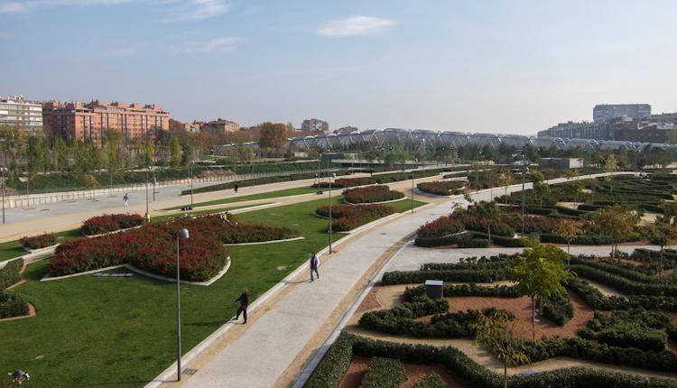 Madrid Rio from the Toledo bridge